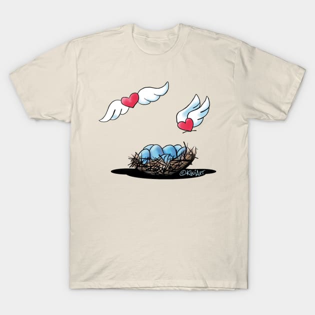 KiniArt Love Birds T-Shirt by KiniArt